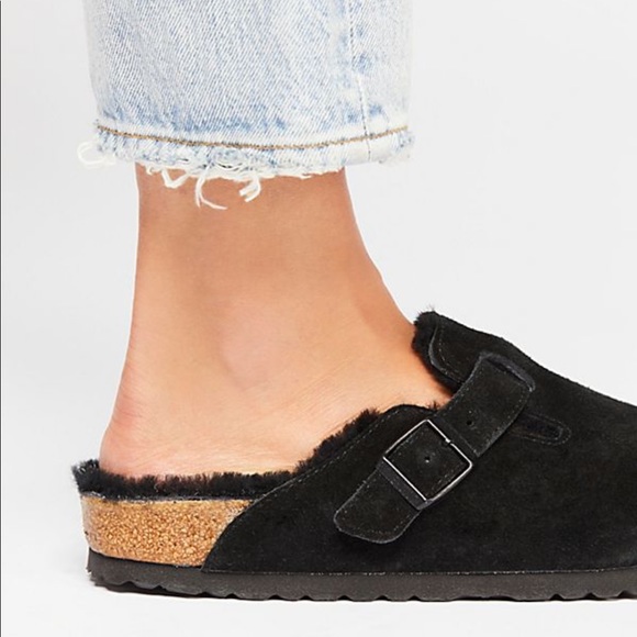 boston shearling lined clog
